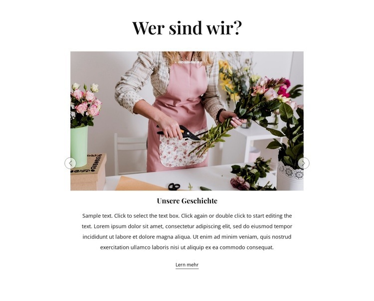 Blumen online bestellen Website design