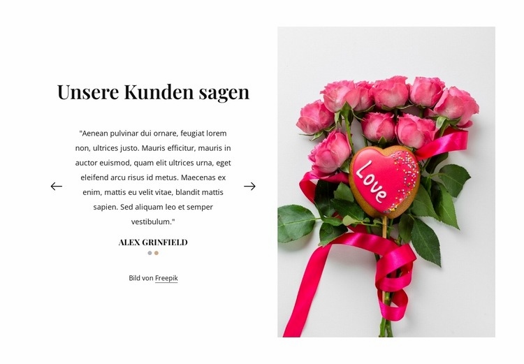 Referenzen unserer Kunden Website-Modell