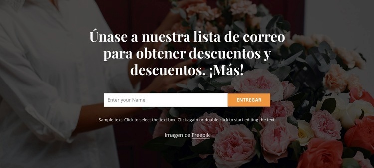 Únete a nuestra lista de correos Creador de sitios web HTML