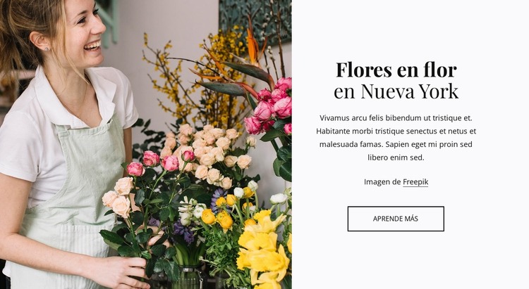 Entrega de plantas y flores. Plantilla HTML