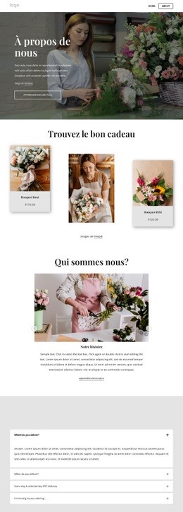 Livraison De Fleurs Le Jour Même - HTML Builder Online