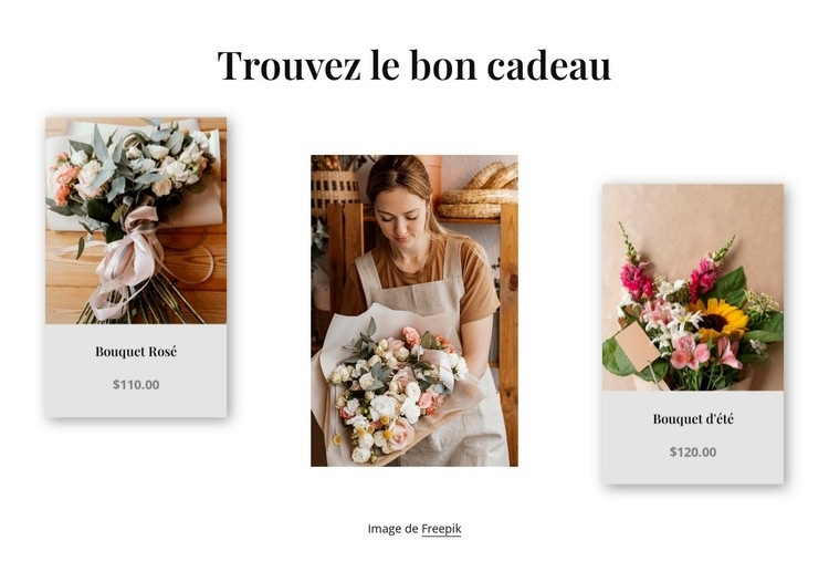 Collections de fleurs de luxe Créateur de site Web HTML