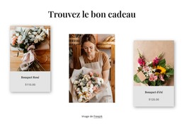 Page Web Pour Collections De Fleurs De Luxe