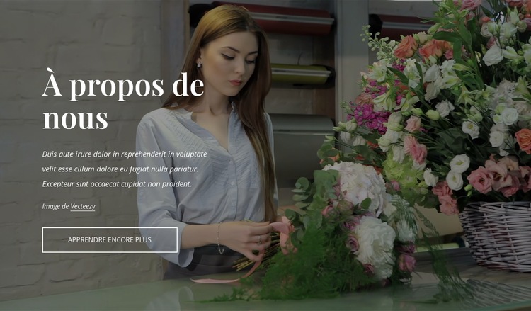 Fleuriste-boutique de fleurs Modèle de site Web