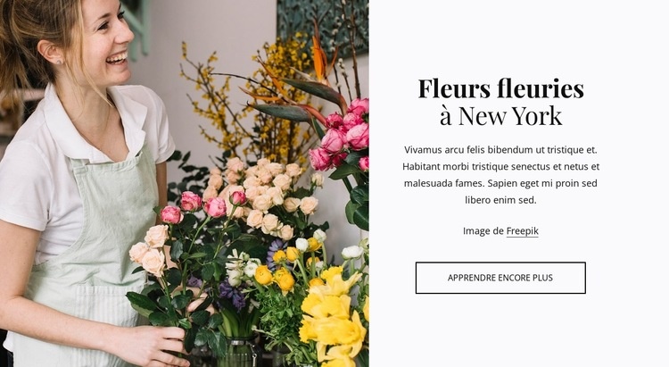 Livraison de plantes et de fleurs Modèle d'une page