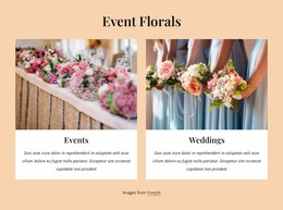 Event Florals - HTML Page Maker