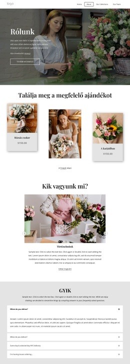 Virágszállítás Aznap - HTML Oldalsablon