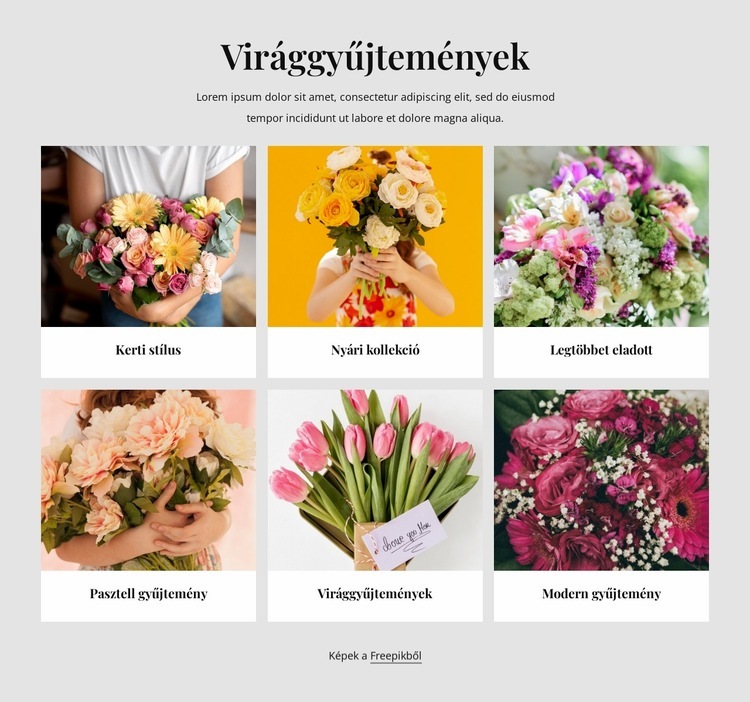 Friss virágok WordPress Téma