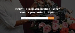 Unisciti Alla Nostra Mailing List - Modello Di Sito Web Semplice