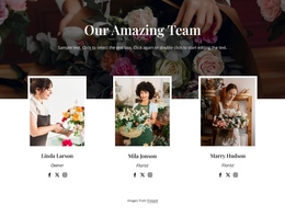 The New York Floral Team One Page Template
