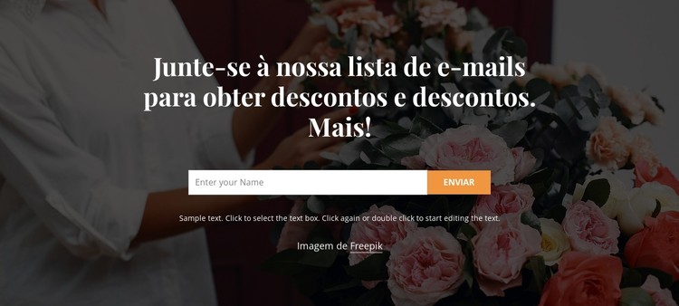 Junte-se à nossa lista de endereços Template CSS