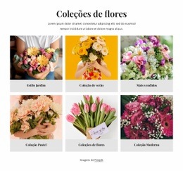 Nossa Coleção De Flores Frescas - Modelo HTML5 Responsivo