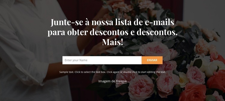 Junte-se à nossa lista de endereços Modelo HTML5