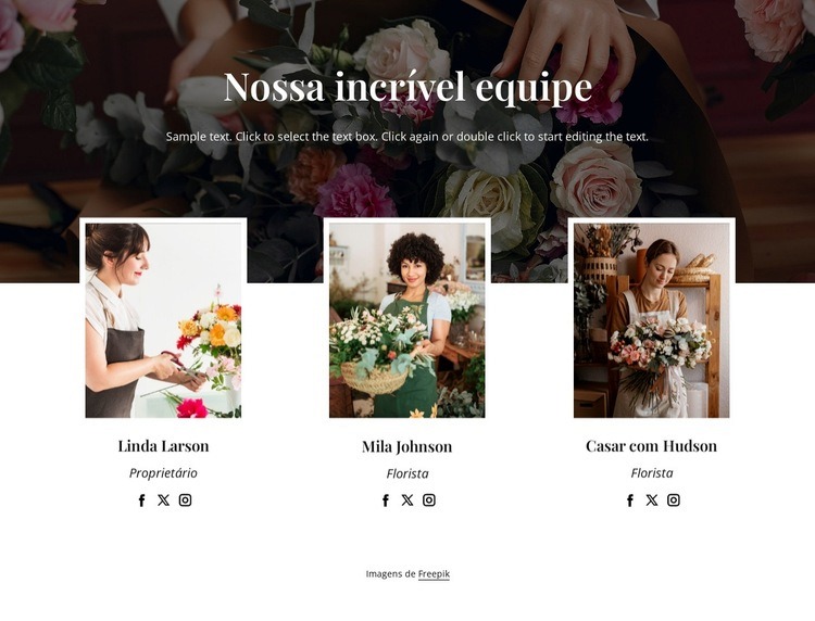 A equipe floral de Nova York Modelo HTML5