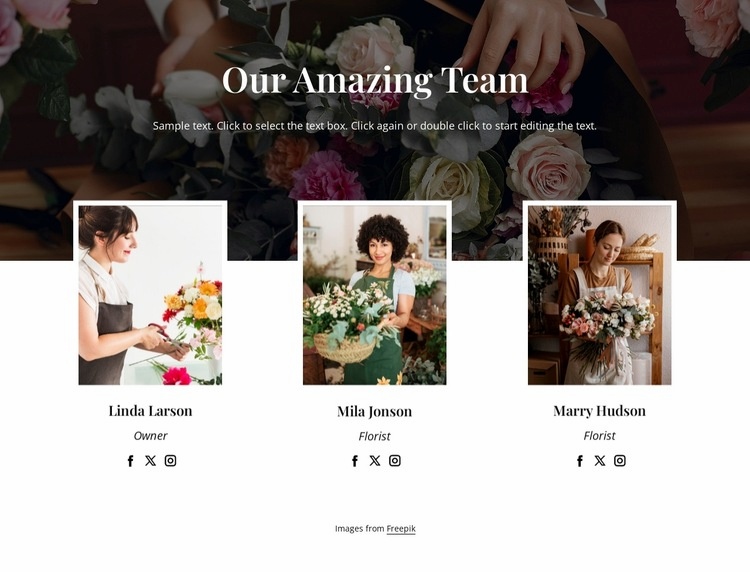 The New York floral team Squarespace Template Alternative