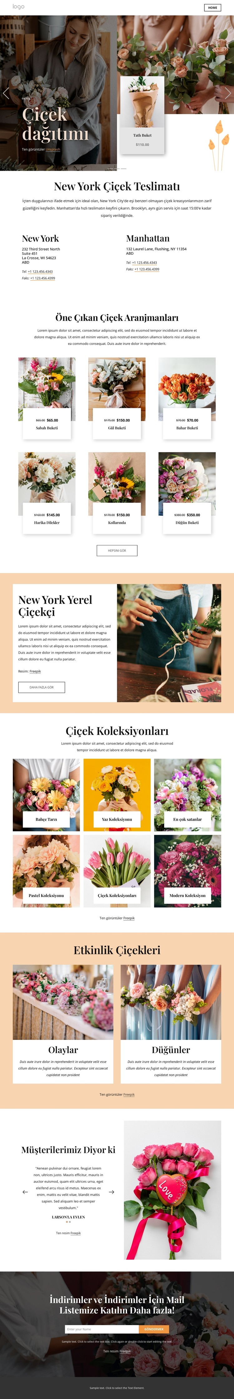New York çiçek teslimatı CSS Şablonu