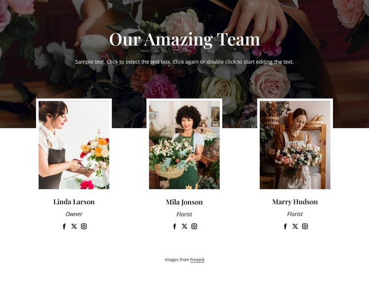 The New York floral team Website Builder Templates