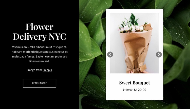 Our modern bouquets Website Design