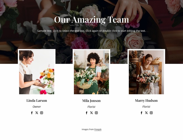 The New York floral team Website Template
