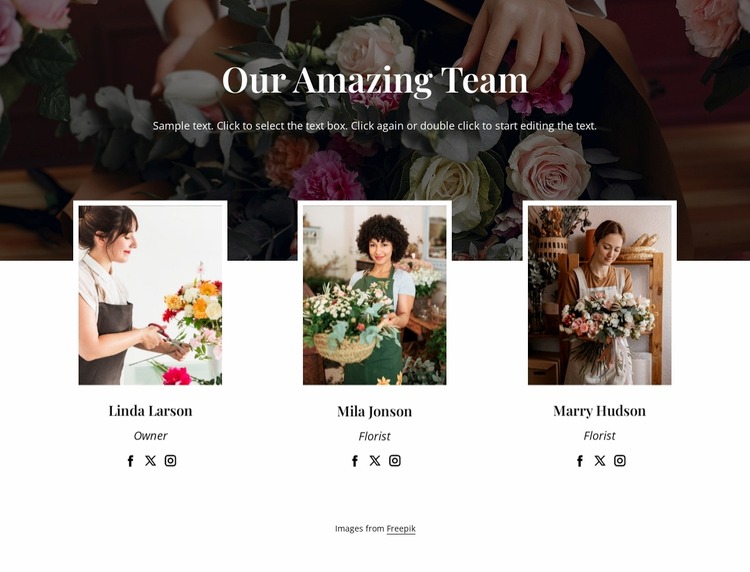 The New York floral team WordPress Website Builder