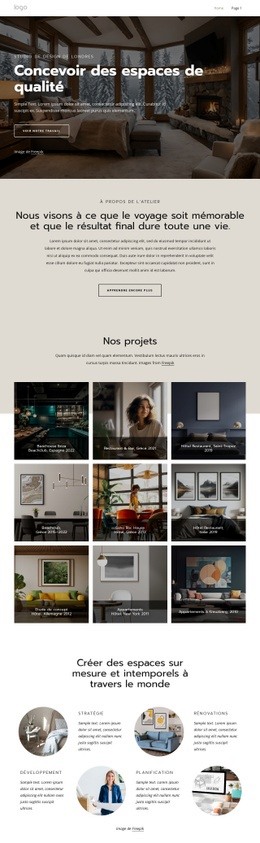 Studio De Design D'Intérieur De Londres - Design HTML Page Online