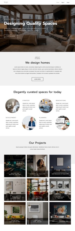 London Interior Design Studio - HTML Landing Page