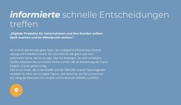 Informierte, Schnelle Entscheidungen Treffen Einzelseitenvorlage