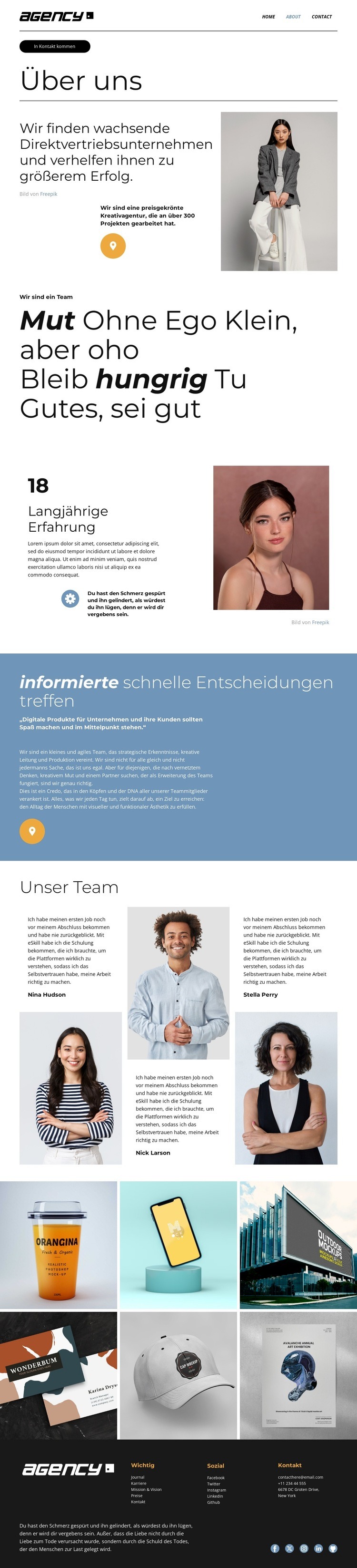 Informierte, schnelle Entscheidungen treffen Website design