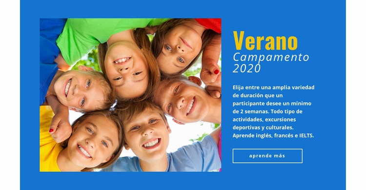 Campamento de verano Diseño de páginas web