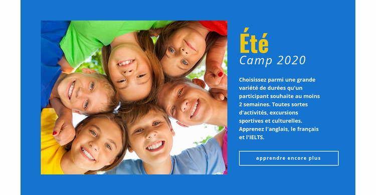 Camp d'été Modèle Joomla