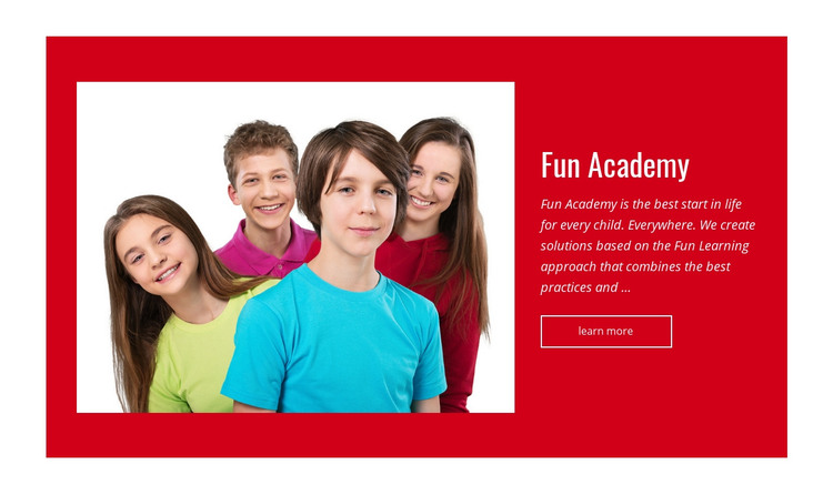 We make learning fun Homepage Design