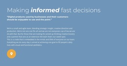 Making Informed Fast Decision - HTML Template