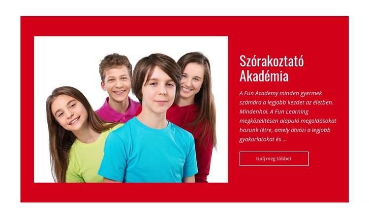 A tanulást szórakoztatóvá tesszük Weboldal sablon