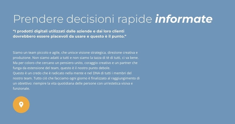 Prendere una decisione rapida e informata Costruttore di siti web HTML