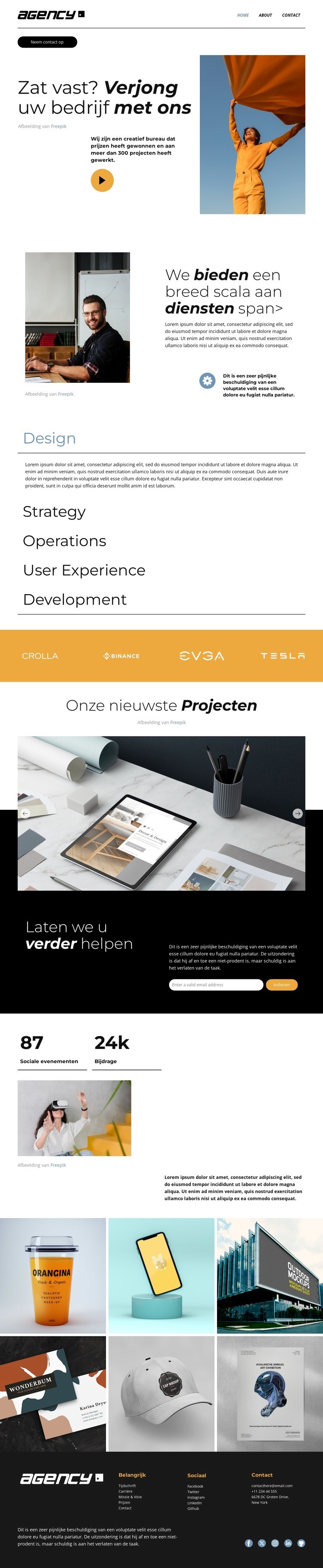 Schaal naar meer succes Website mockup