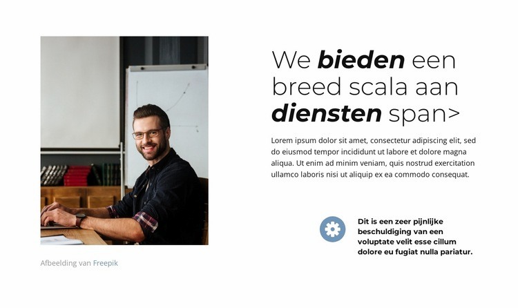 We zijn een klein en wendbaar team Website ontwerp