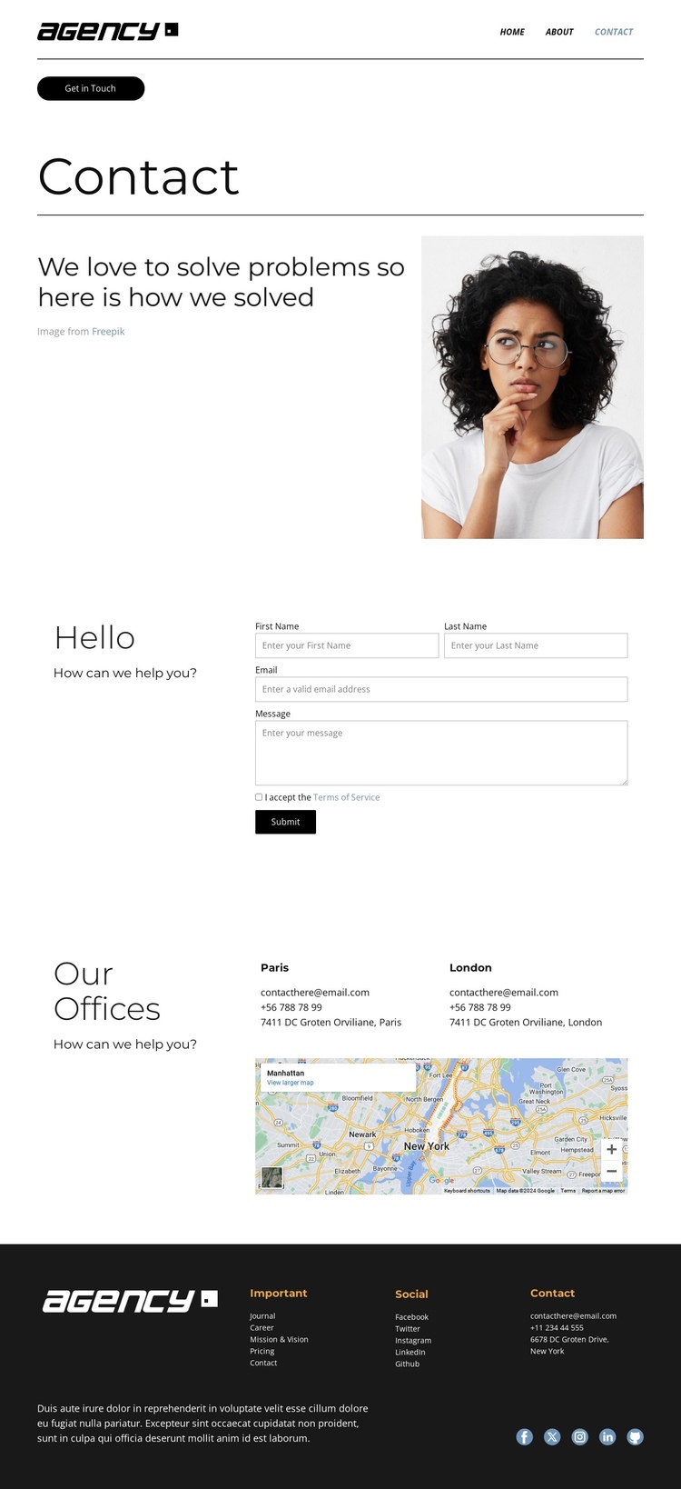 Rejuvenate your business with us One Page Template
