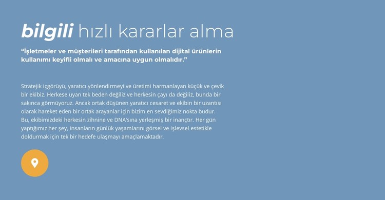 Bilgilendirilmiş hızlı karar verme CSS Şablonu