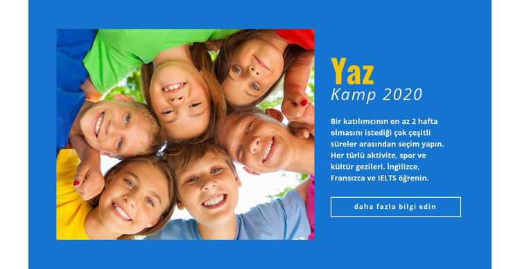 Yaz Kampı HTML Şablonu