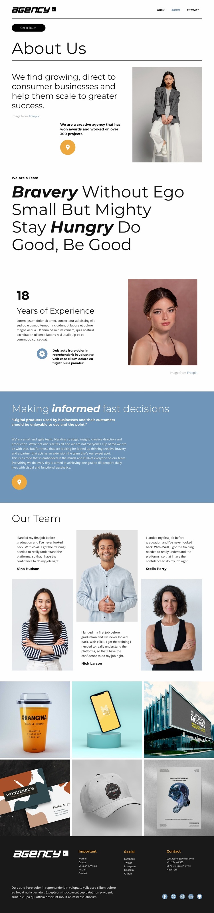 Making informed fast decisions Website Design