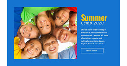 Free Website Mockup For Summer Camp