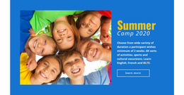 Css Template For Summer Camp