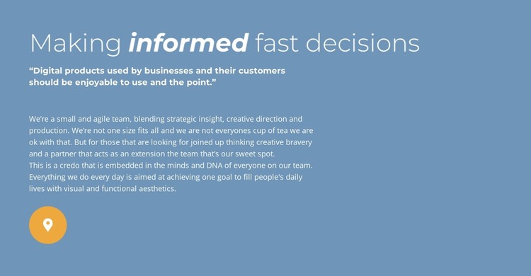 Making informed fast decision WordPress Theme