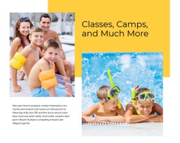 Swimming At Summer Camp Store Template