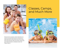 Swimming At Summer Camp - Responsive Website Templates