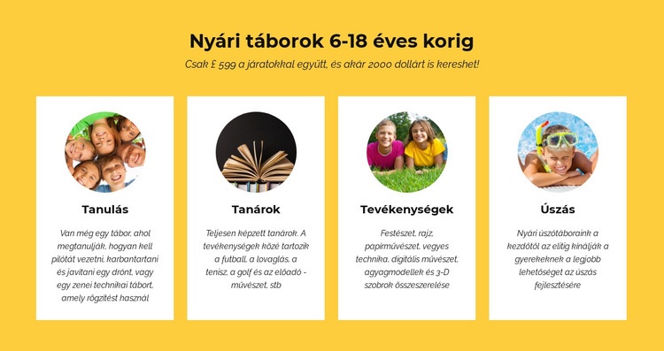 Tanulási és gondolkodási különbségek Weboldal sablon