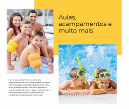 Nadar No Acampamento De Verão - Design De Site Gratuito