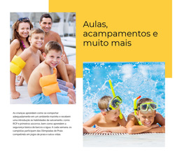 Nadar No Acampamento De Verão - Modelo De Site Simples