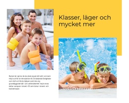 Simning På Sommarläger - Nedladdning Av HTML-Mall