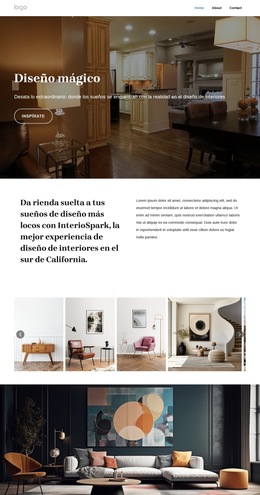 Conceptos Únicos De Diseño De Interiores.: Plantilla De Sitio Web Sencilla